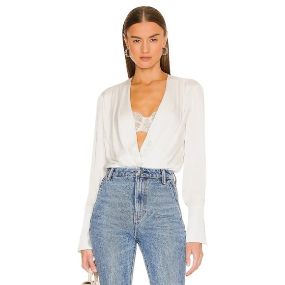 Favorite Daughter Tops - Favorite Daughter The Date Bodysuit in Ivory Large